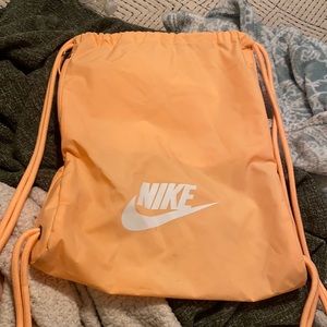 Orange Nike gym bag